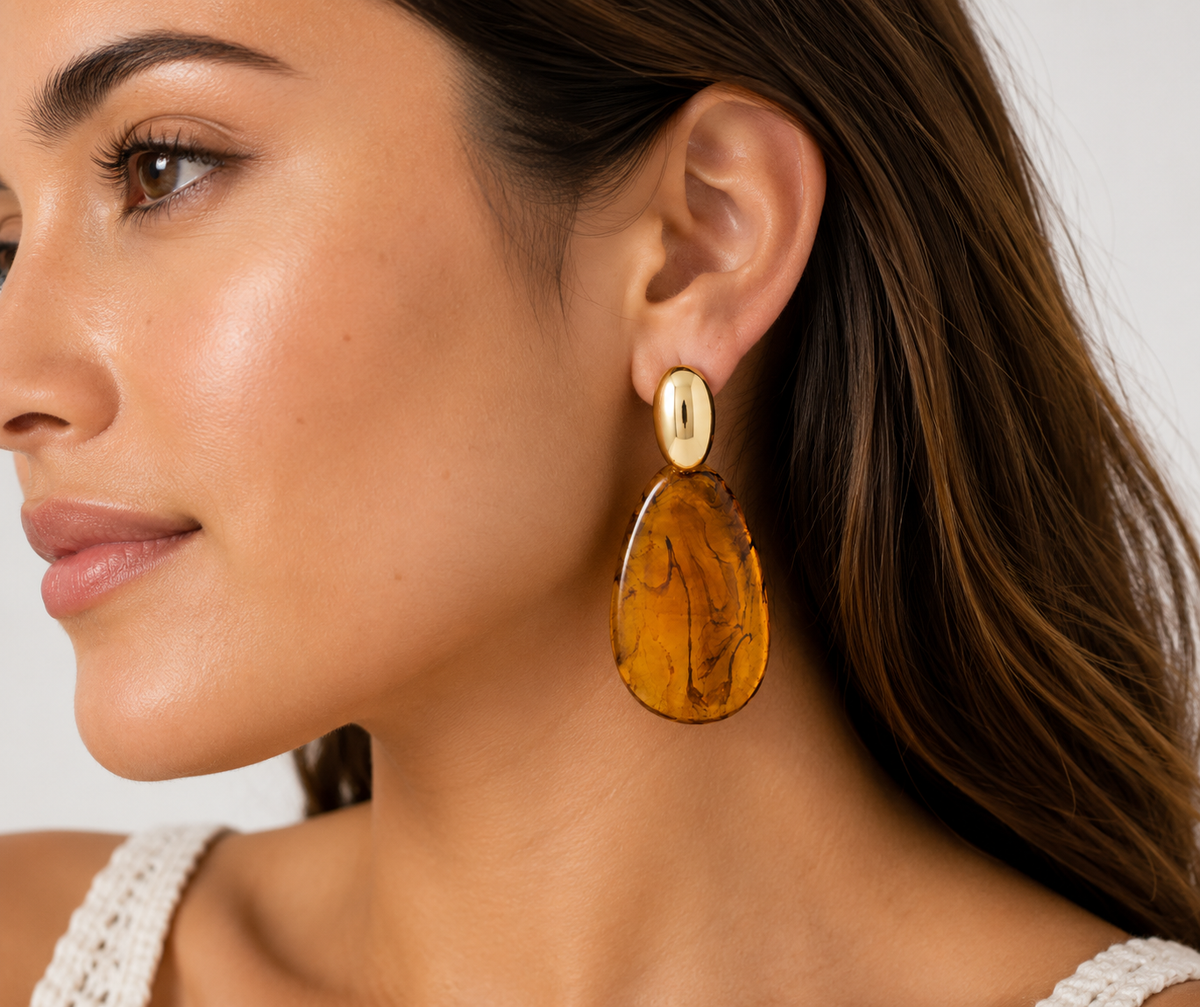 LSSGE437 Elegant Teardrop Shaped Drop Earrings