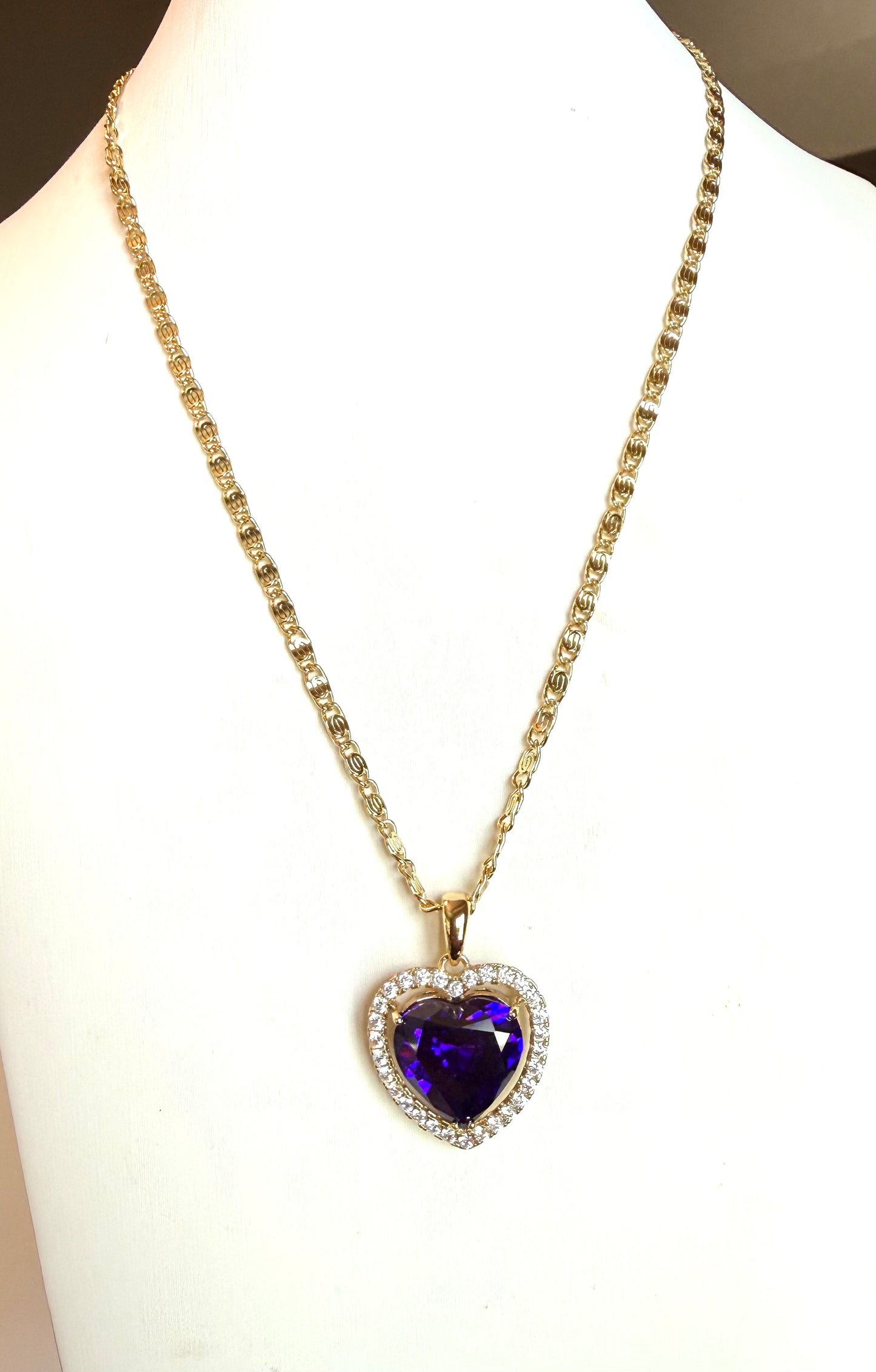 Violet Luxe Love Pendant 18” Chain
