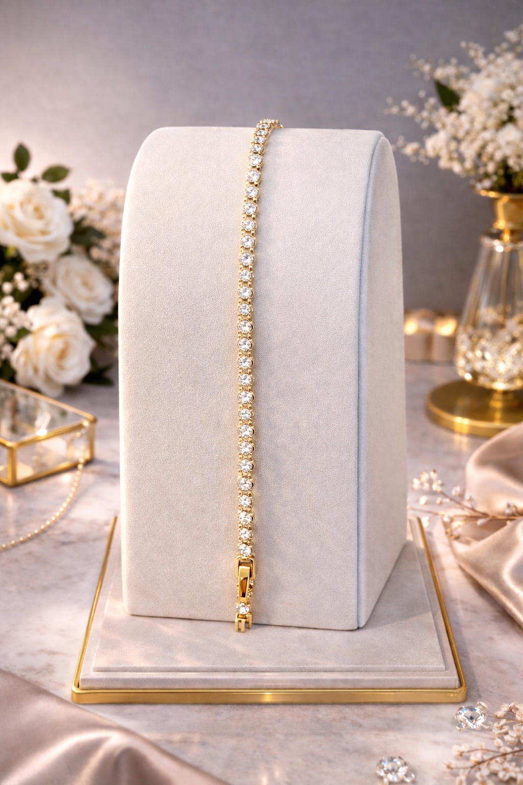 14K Gold Plated XP Petite CZ Tennis Bracelet