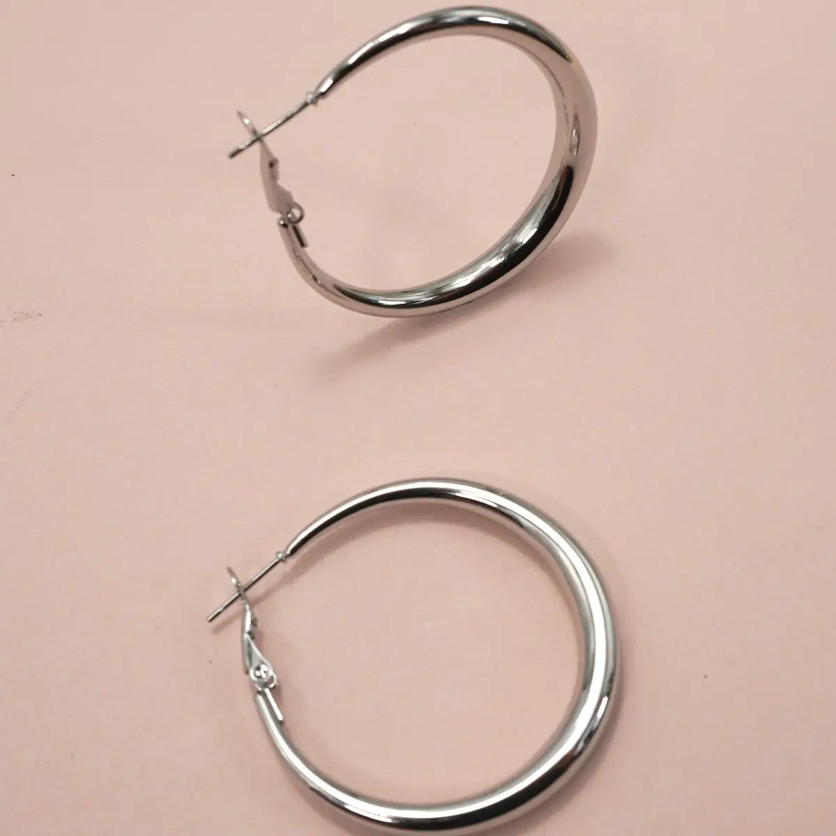 18K Stainless Steel Waterproof Tarnish Free Hoops 1.5”