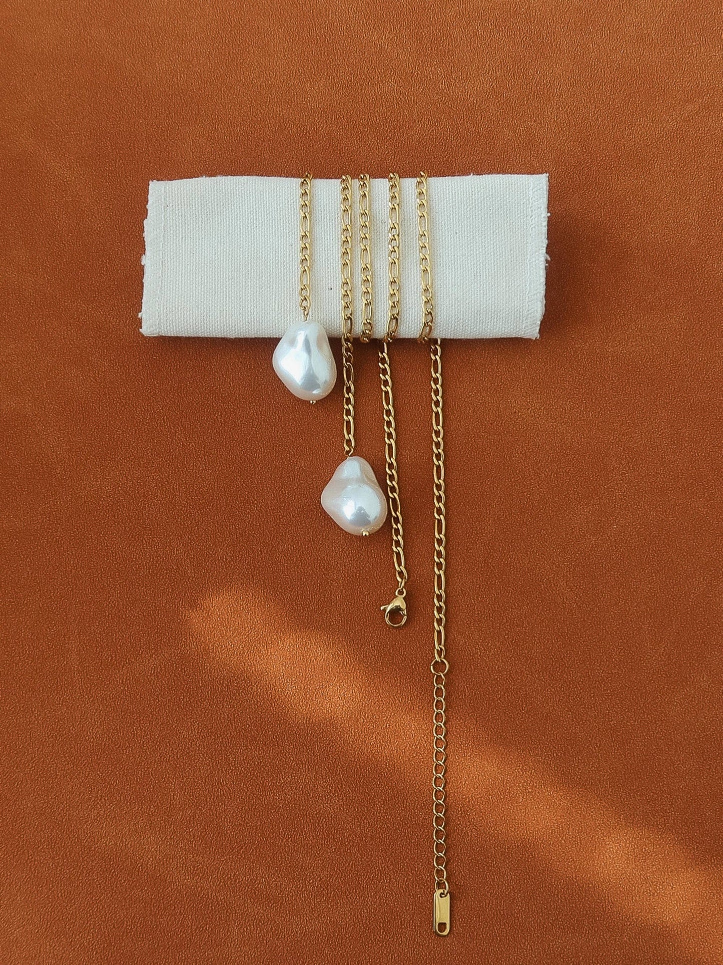 Trévia 18K Gold Non-Tarnish Baroque Pearl Necklace: Yellow Gold