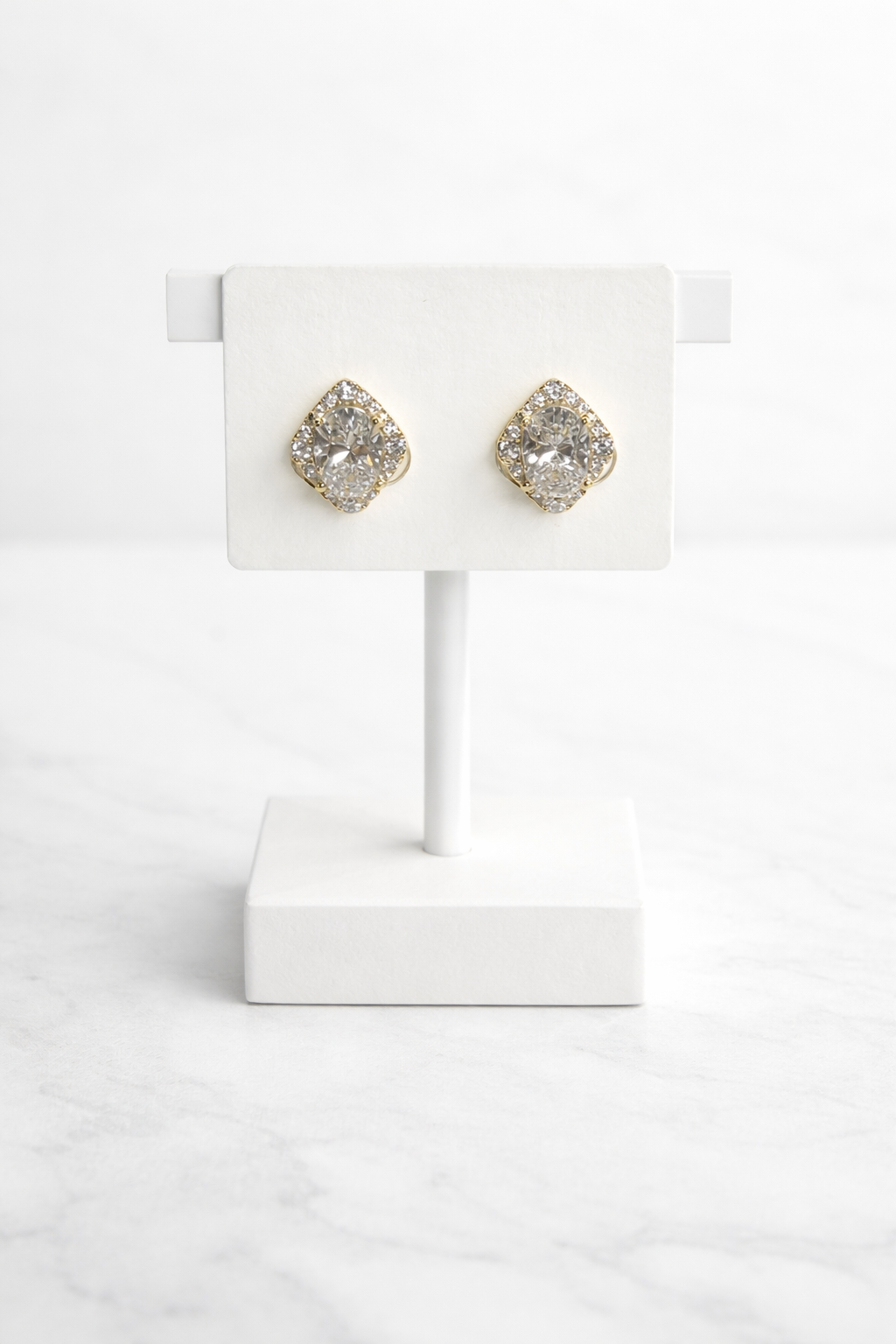 CZ Heart Stud Earrings | 14k Gold Plated XP Heart Earrings