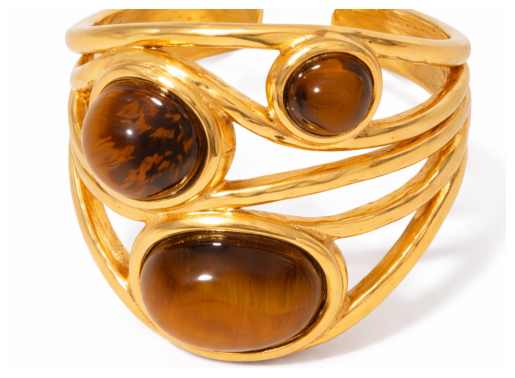 18k Stainless Steel Adjustable Triple Stone Ring (LSSG-RN6)