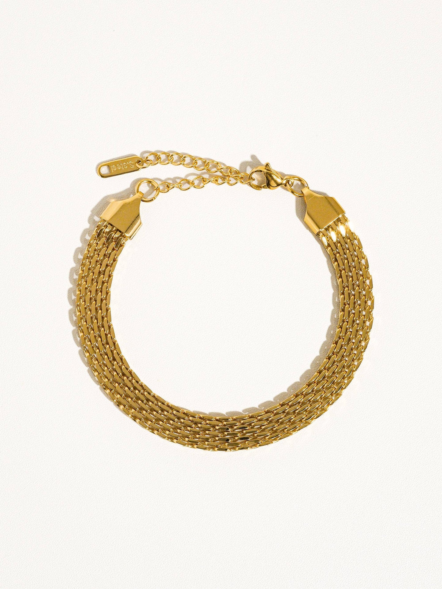 Caden 18K Gold Non-Tarnish Bold Chain Bracelet: Yellow Gold