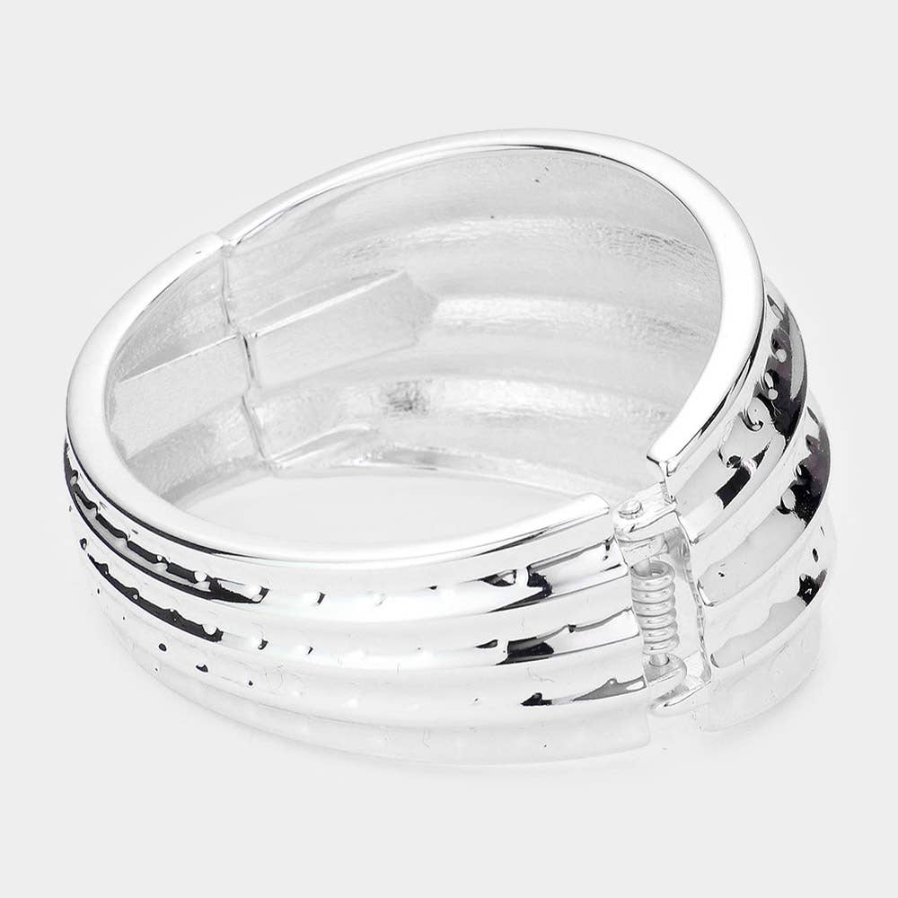 Hammered Metal Bangle Bracelet