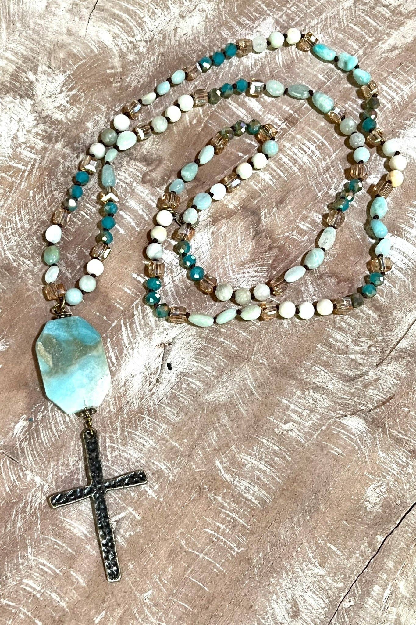 Stephanie Necklace Jasper or Amazonite