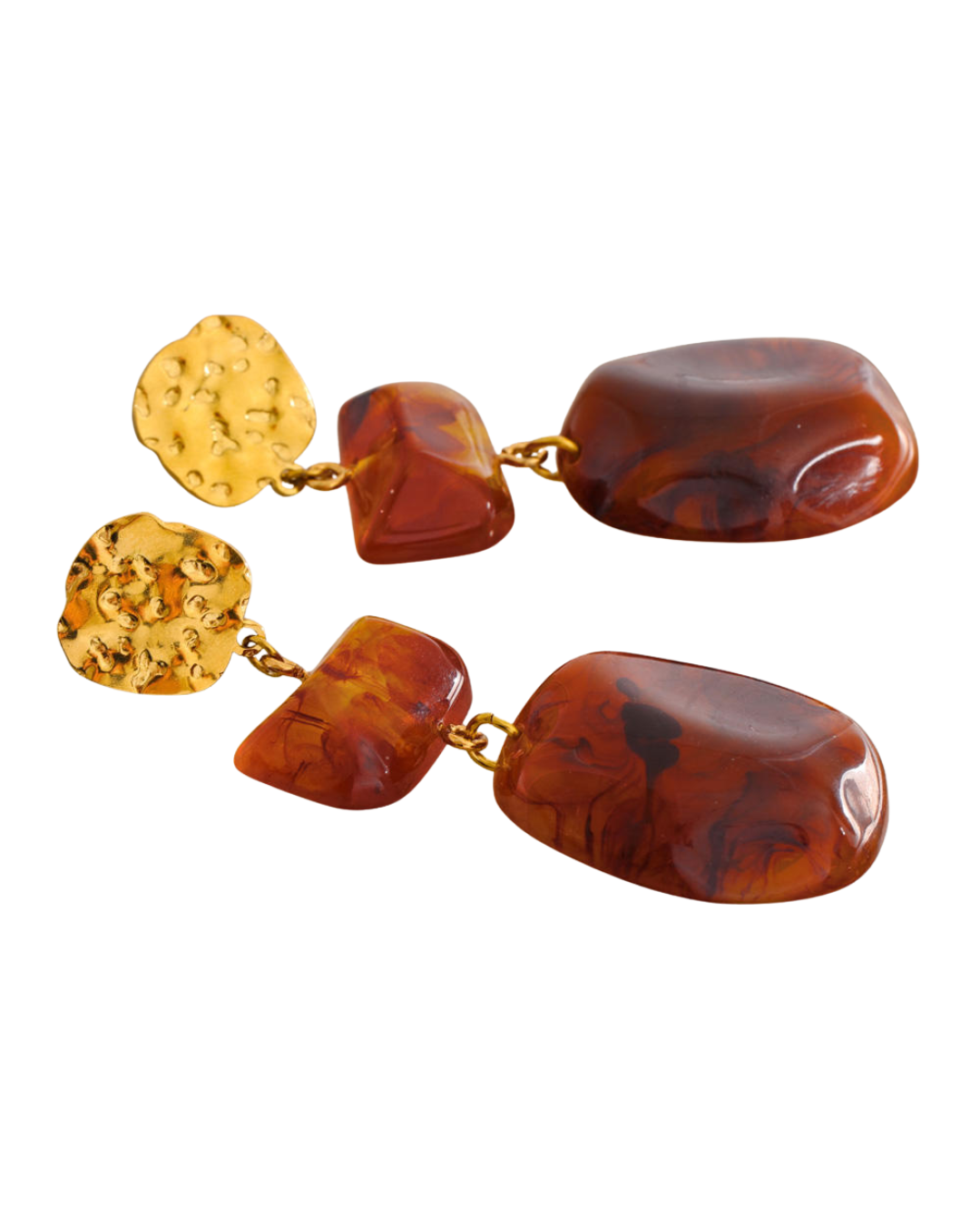 18k Stainless Steel Pendant Resin Earrings (LSSG-ED17)
