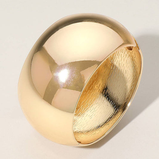 Metal Dome Hinged Bangle Bracelet
: Gold