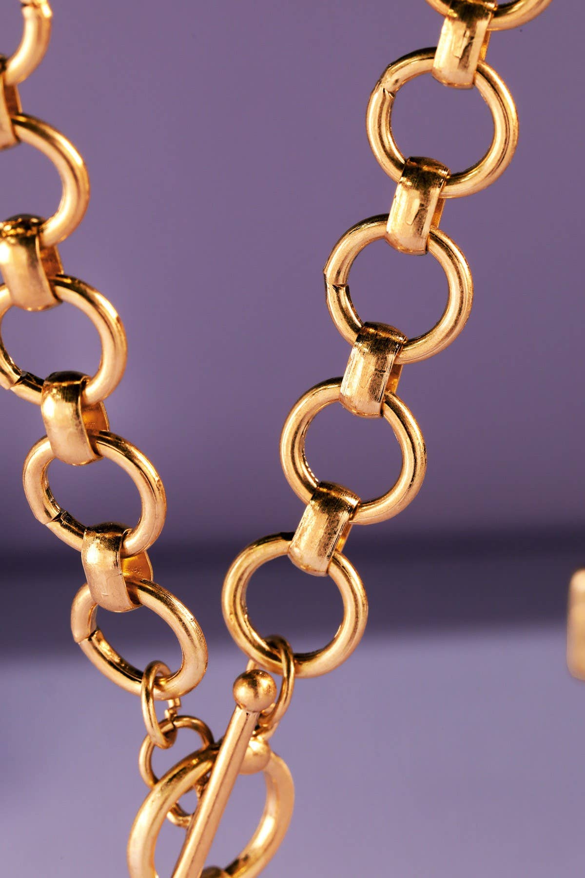 Large Chain Necklace with Cross Pendant : PEARL(PR)