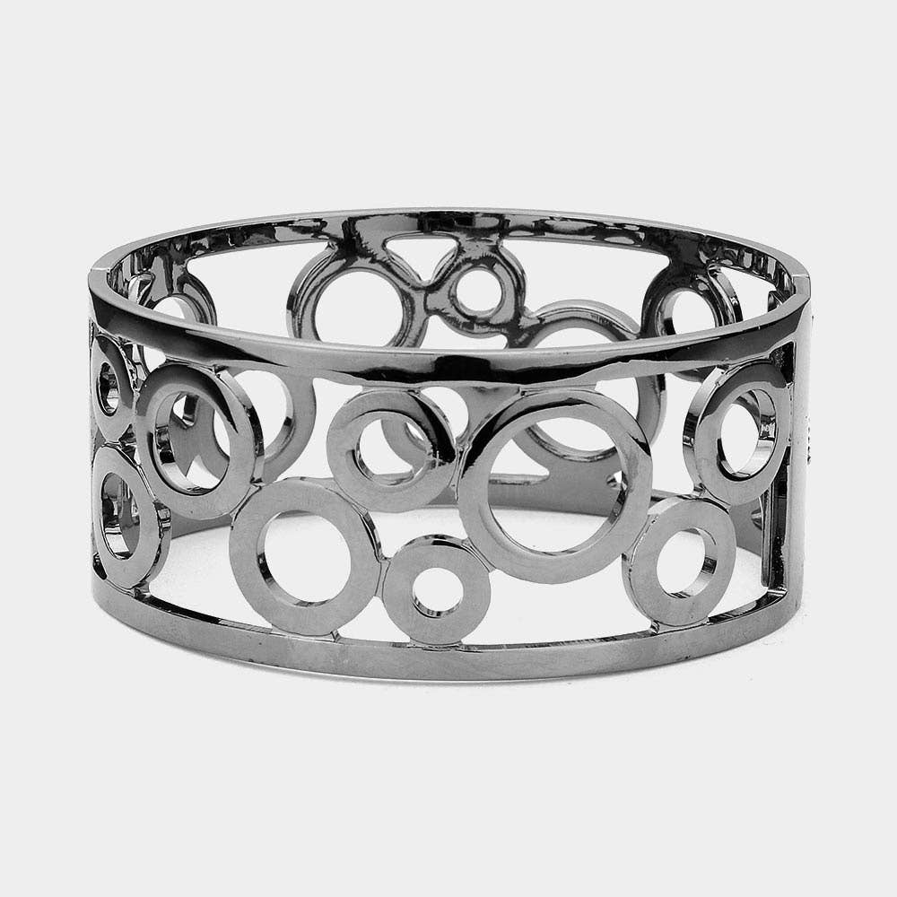 Hinged Metal Bangle Bracelet