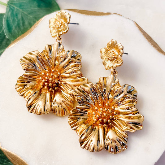 Vintage Flower Earrings E-2062