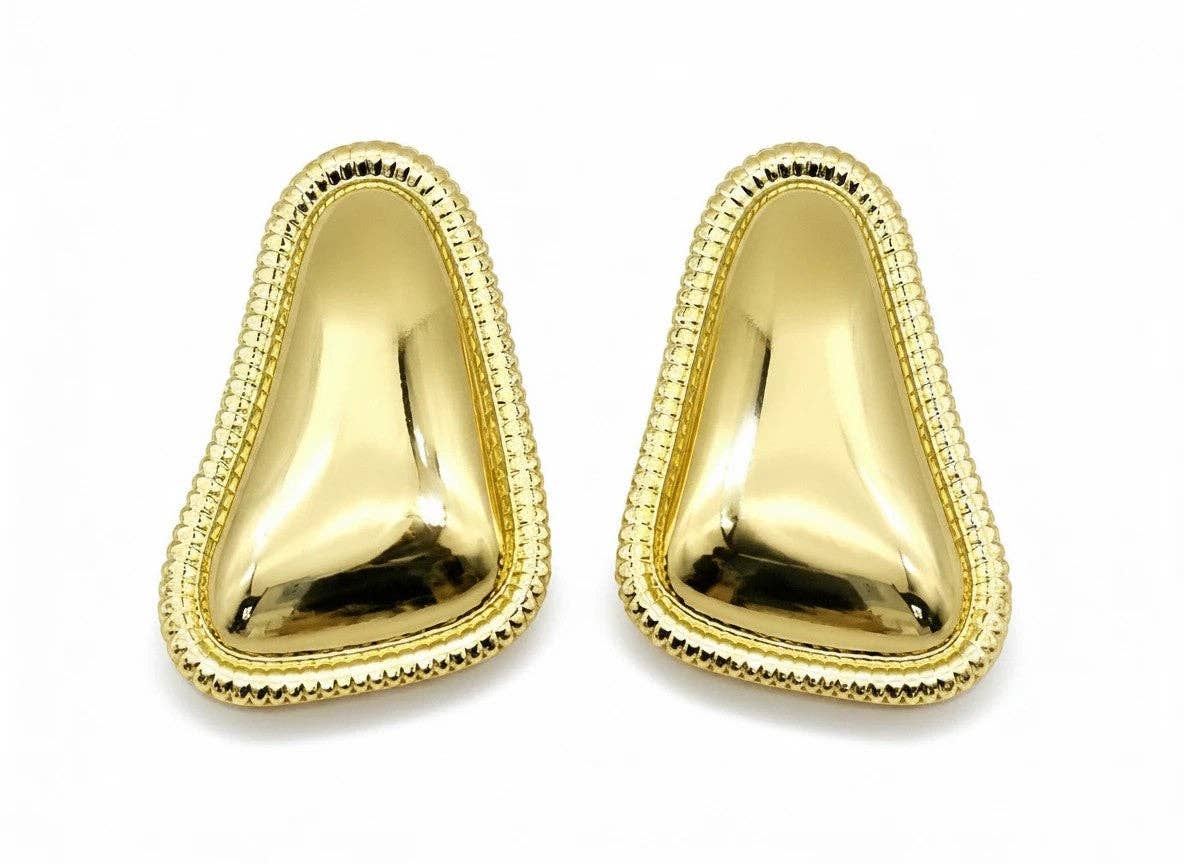 LSSG397 Elegant Triangle Statement Stud Earrings