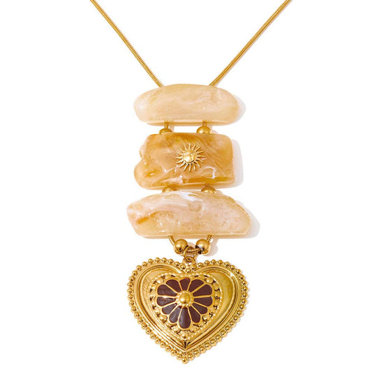 18k Stainless Steel Exquisite Geometric Shape Necklace (LSSG-NR4)
