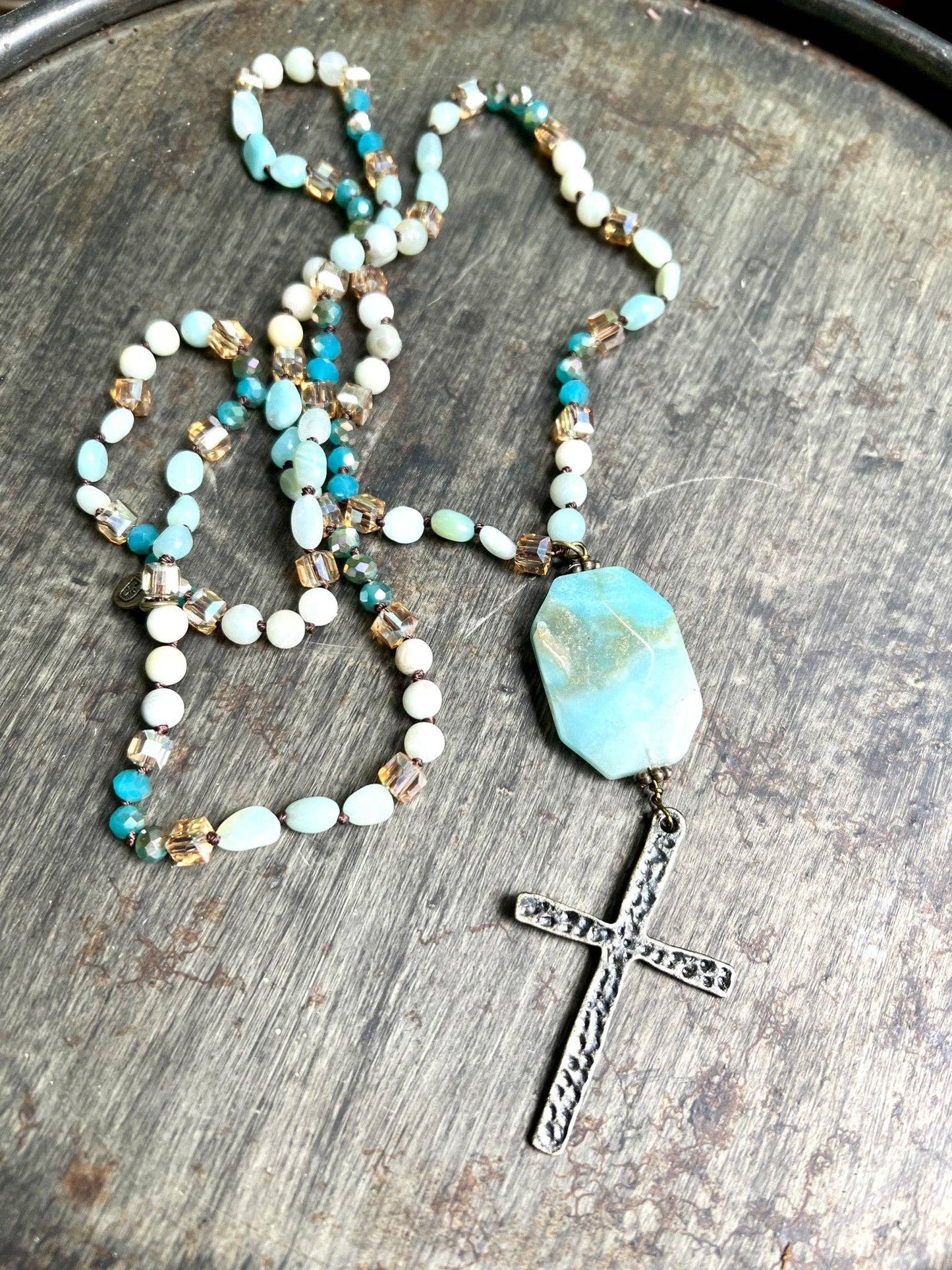 Stephanie Necklace Jasper or Amazonite