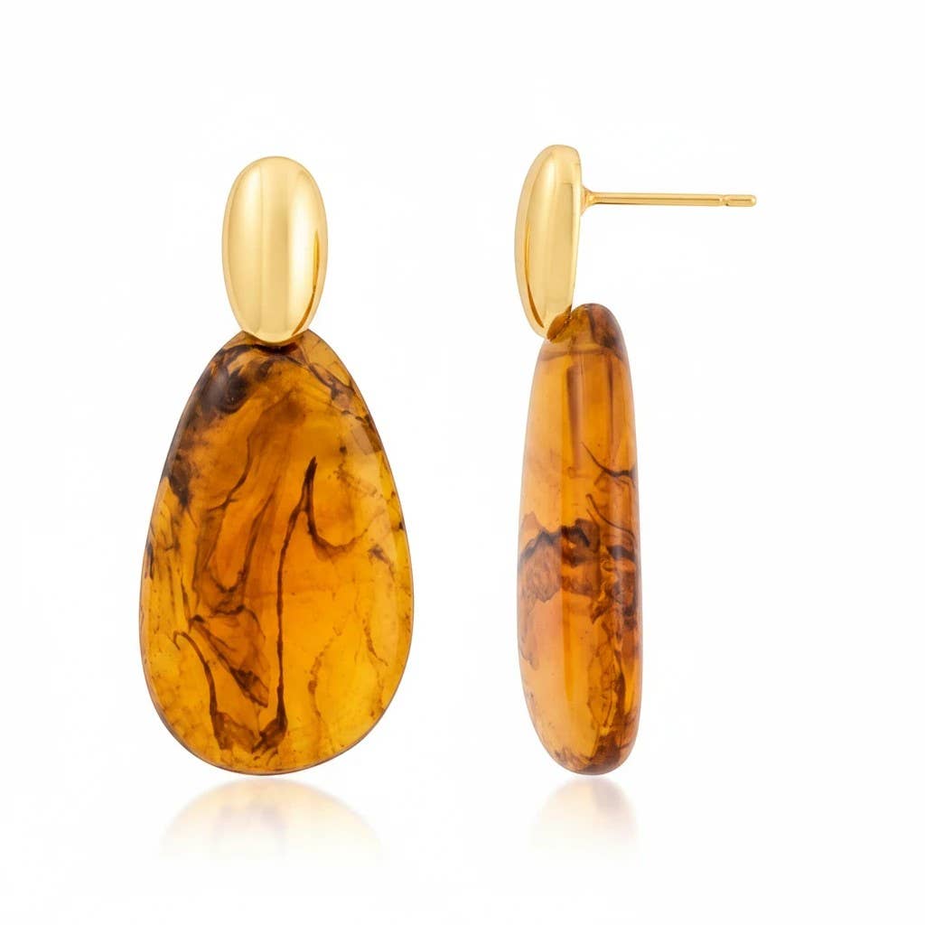 LSSGE437 Elegant Teardrop Shaped Drop Earrings