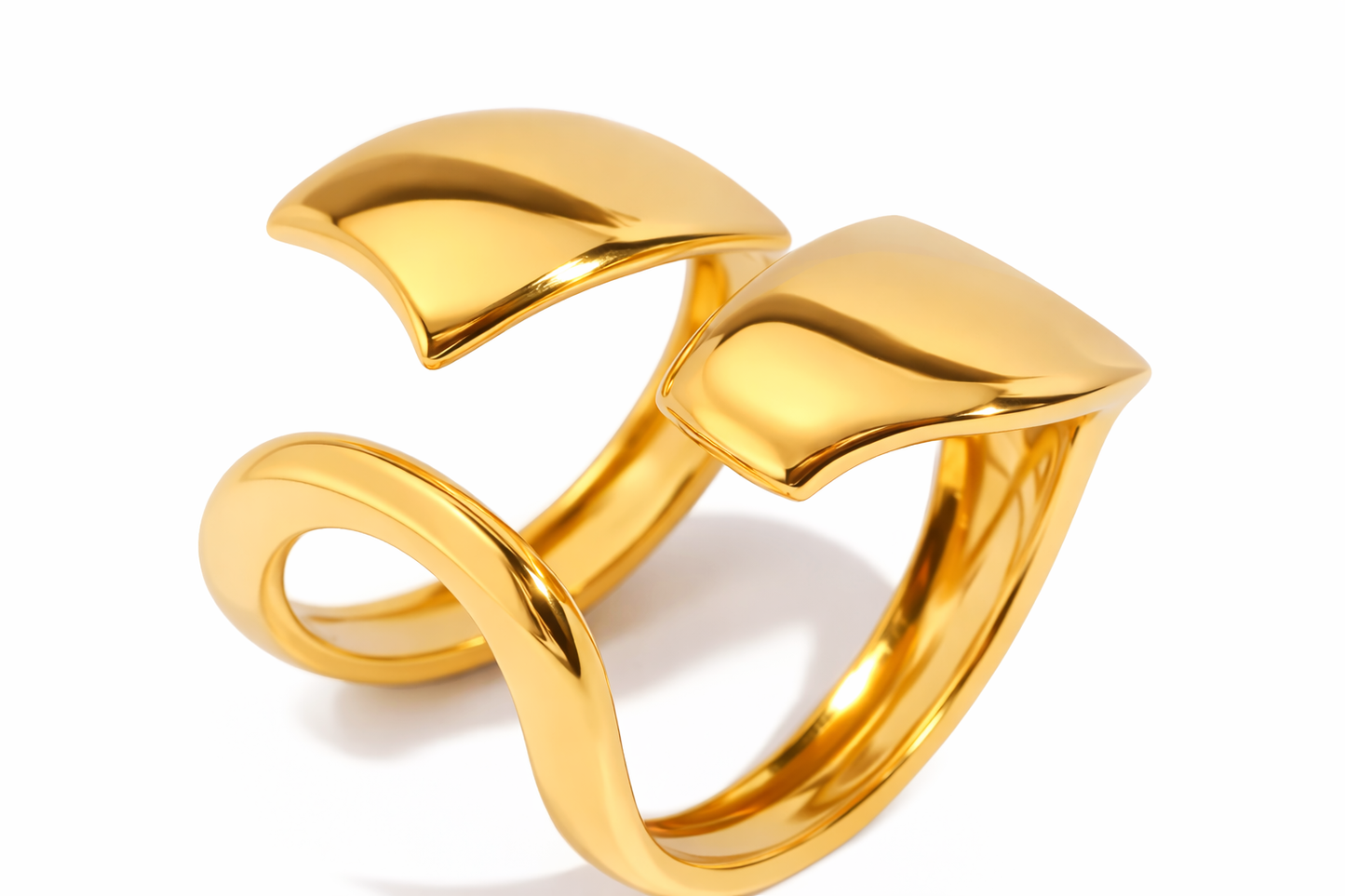 18k Stainless Steel Adjustable Claw  Ring (LSSG-RW9)