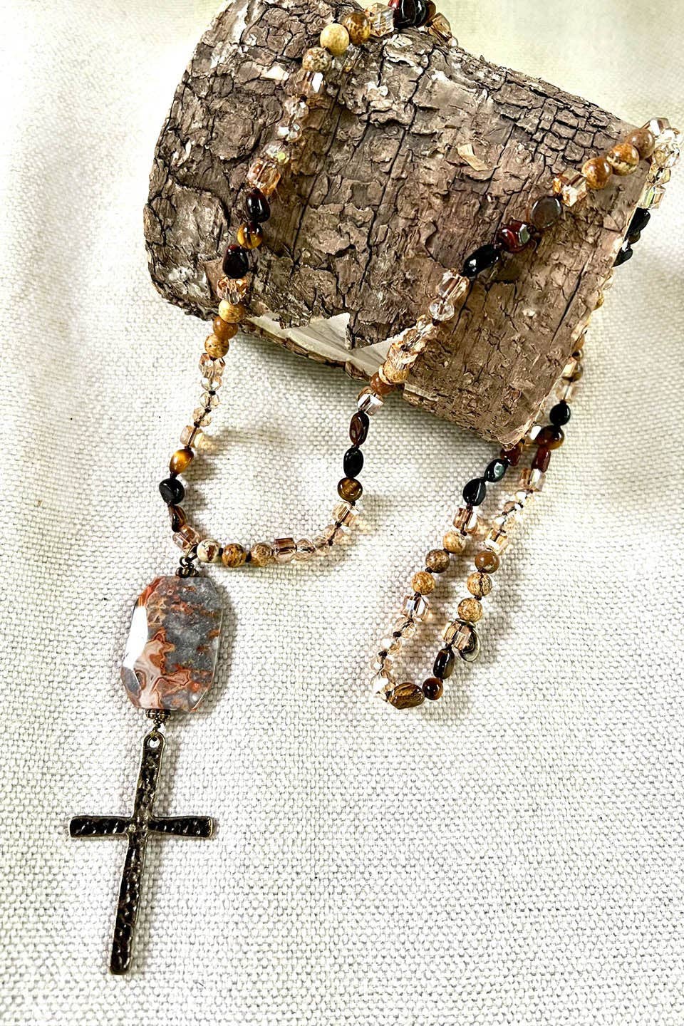 Stephanie Necklace Jasper or Amazonite