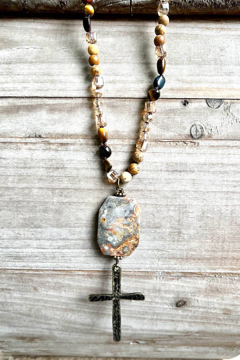 Stephanie Necklace Jasper or Amazonite