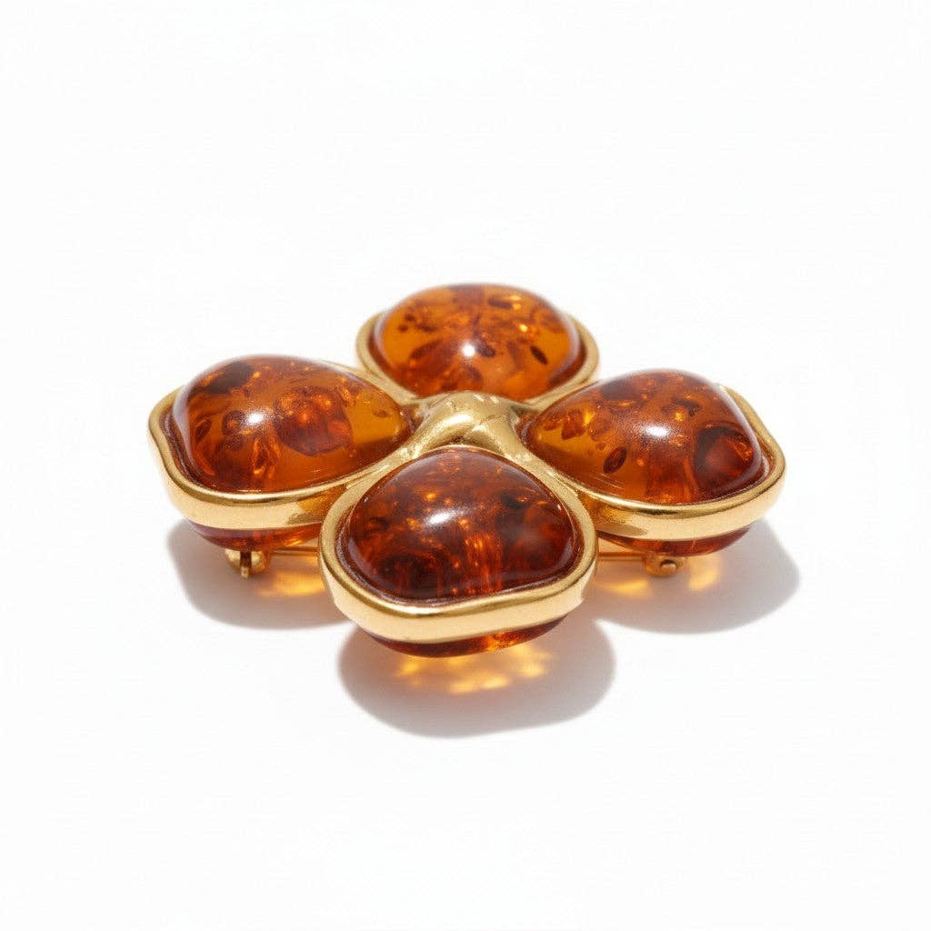 18K Stainless Steel Resin Floral Adjustable Ring LSSGR264