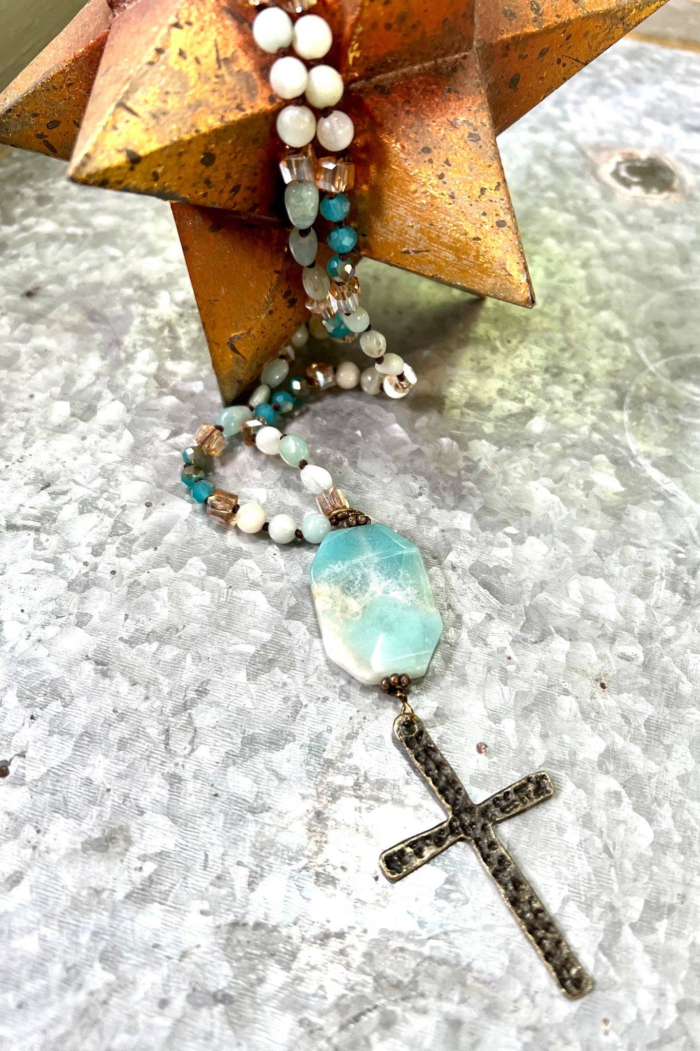 Stephanie Necklace Jasper or Amazonite