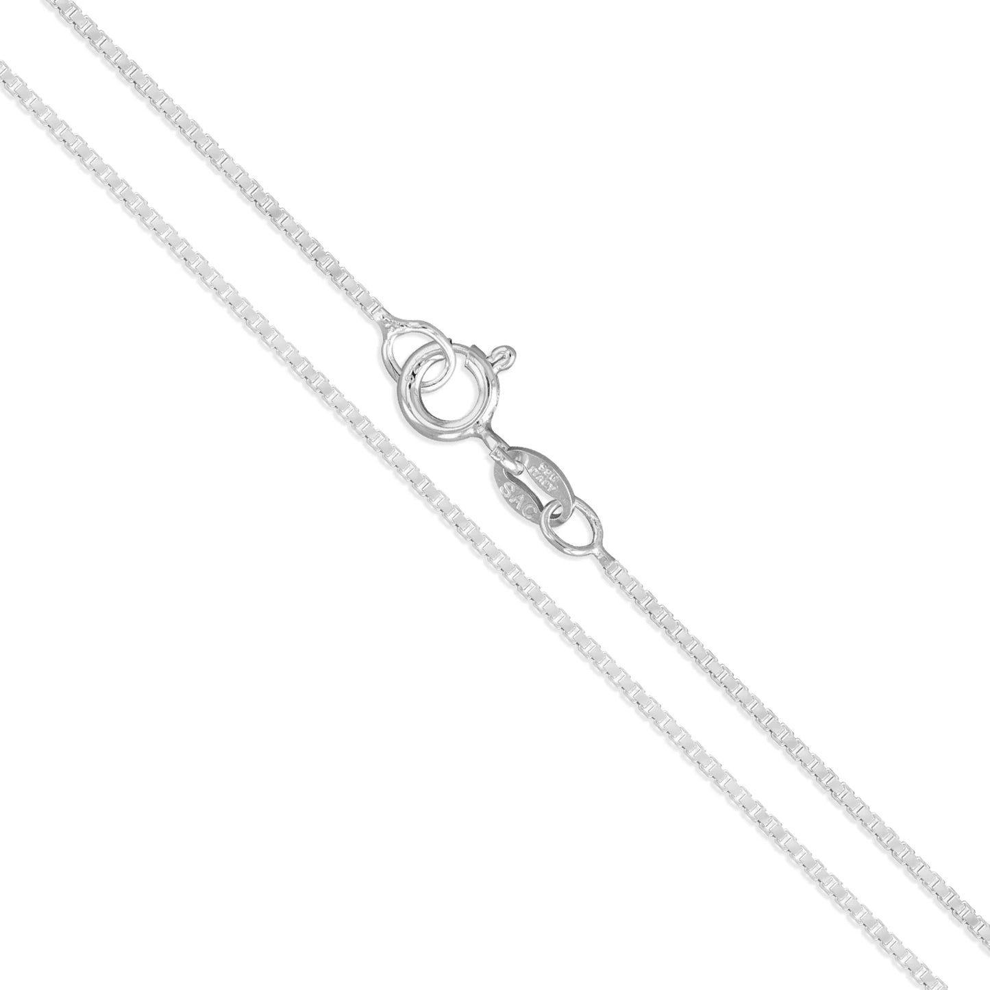 .925 Sterling Silver .85mm Box Chain Necklace