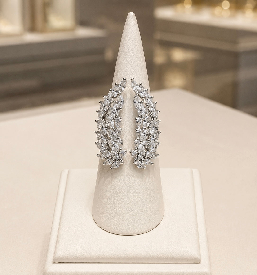 Angel Wing Cubic Zirconia Ring – 14k Gold Plated- Adjustable Size R050100