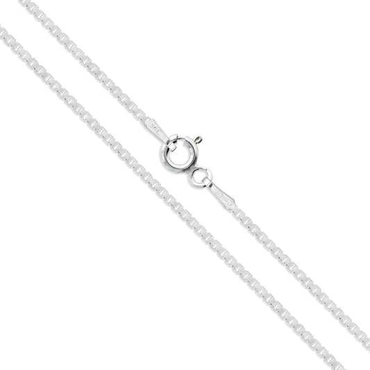 Box 1.5mm - Sterling Silver Diamond-Cut Box Chain Necklace