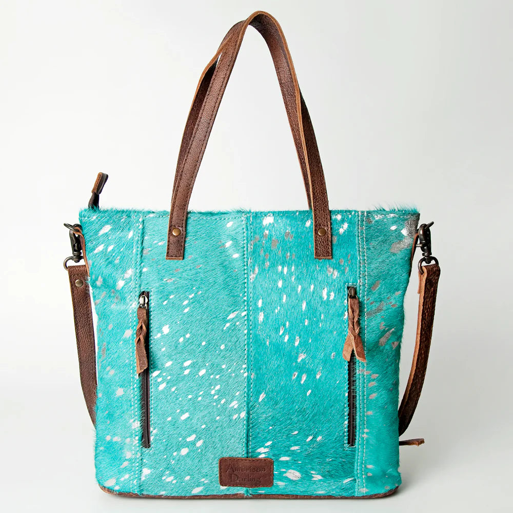 ADBG106 American Darling Hair-on Cowhide Western Tote Bag Genuine Leather