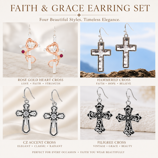 Faith & Grace Cross Earrings.. (sold separately)