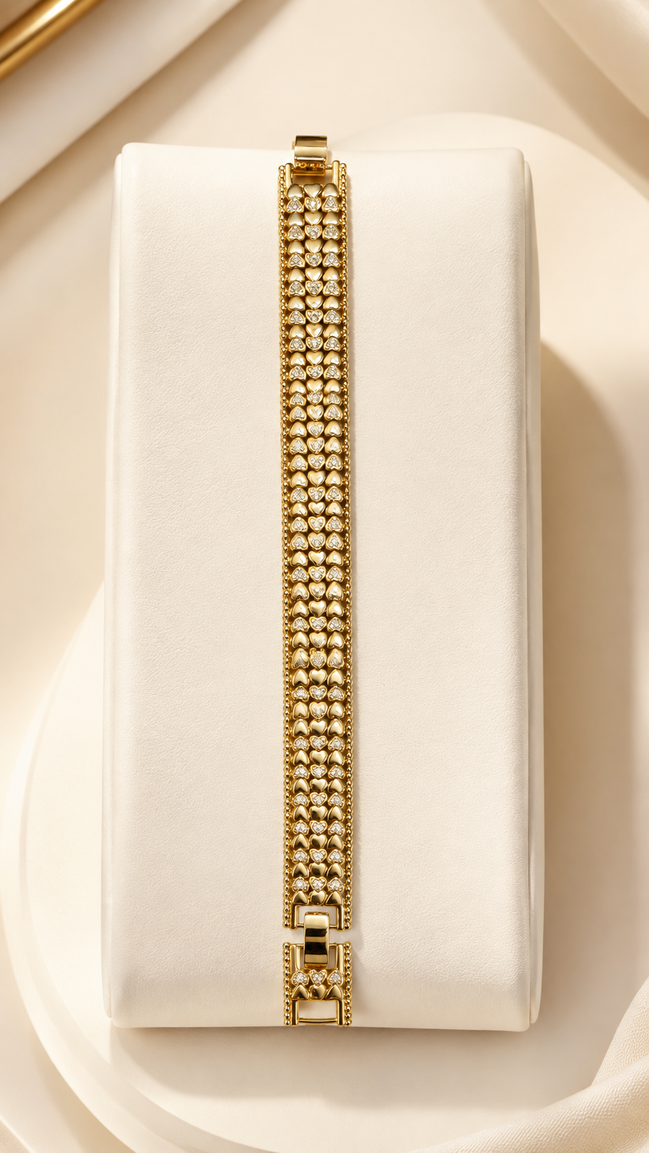 Heart of Gold Bracelet 14k Gold Plated 7.5”