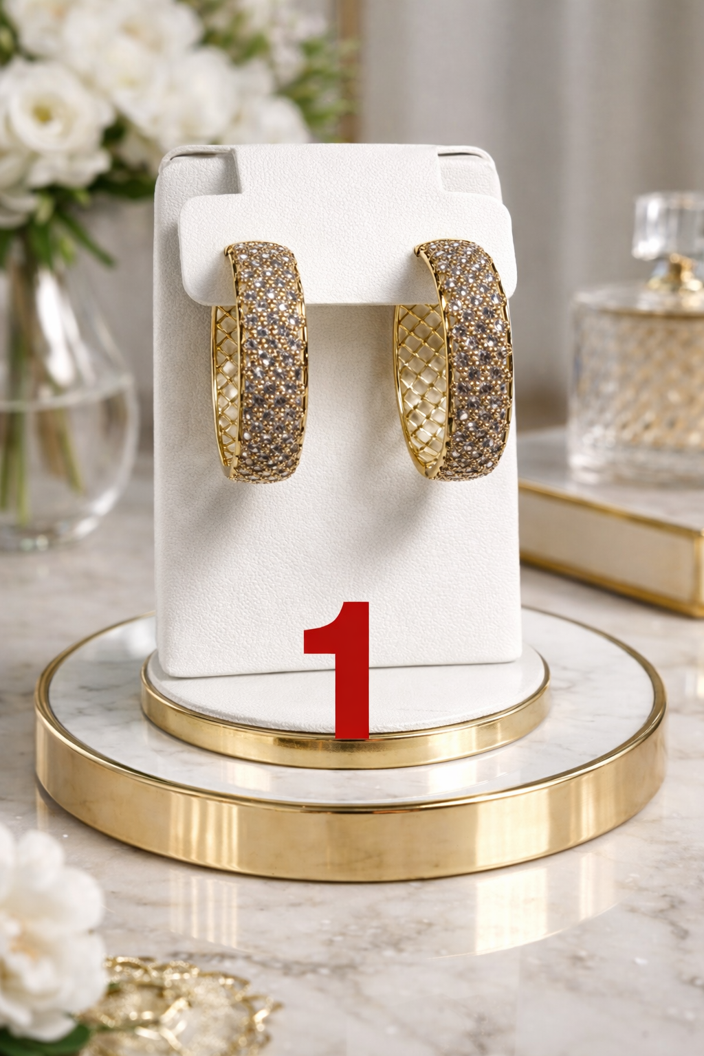 CZ Hoops 14K Gold Plated XP