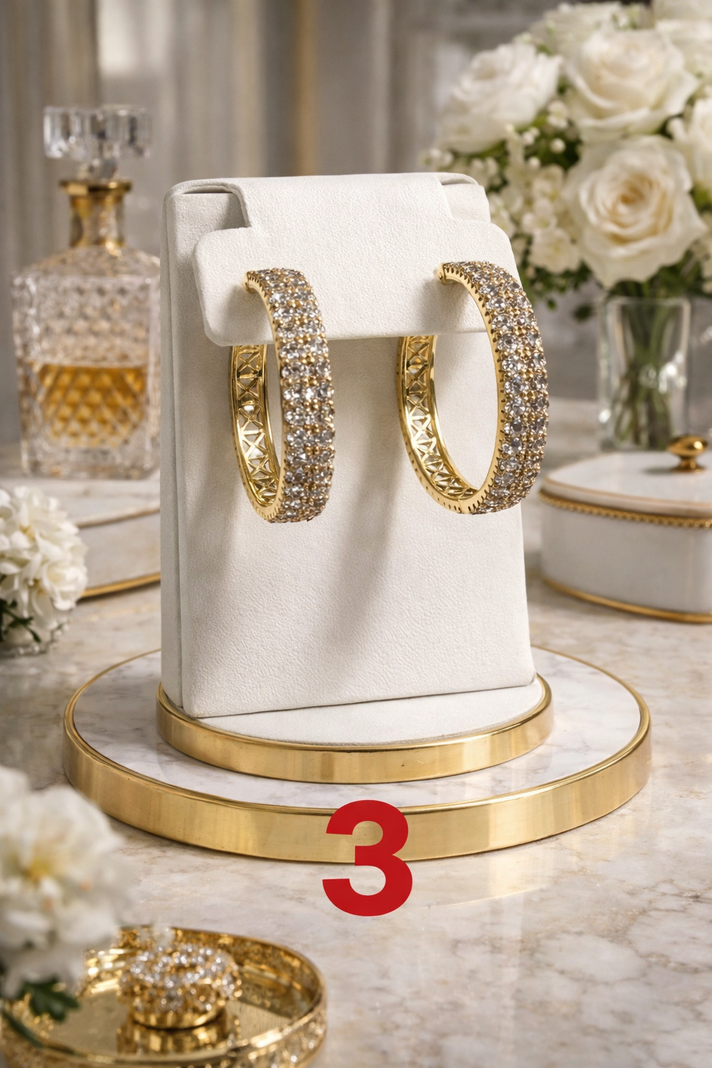 CZ Hoops 14K Gold Plated XP