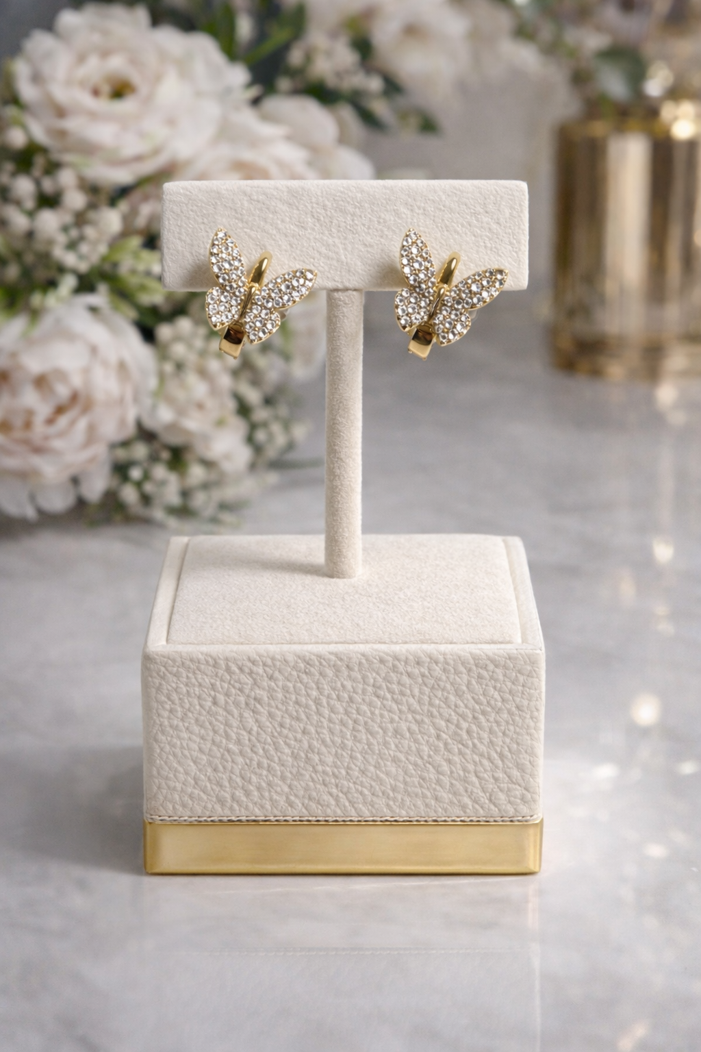 14K Gold Plated Butterfly Earrings