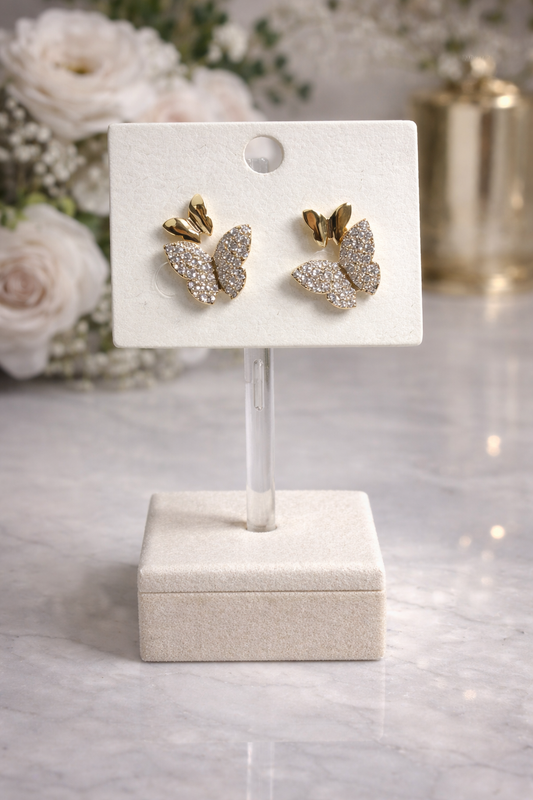 14K Gold Plated Butterfly Earrings