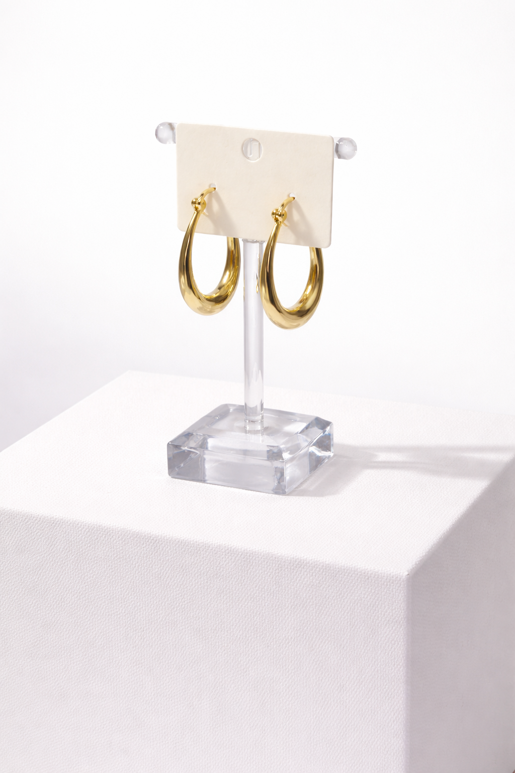 Gold Oval Hoop/ Gold Door Knocker