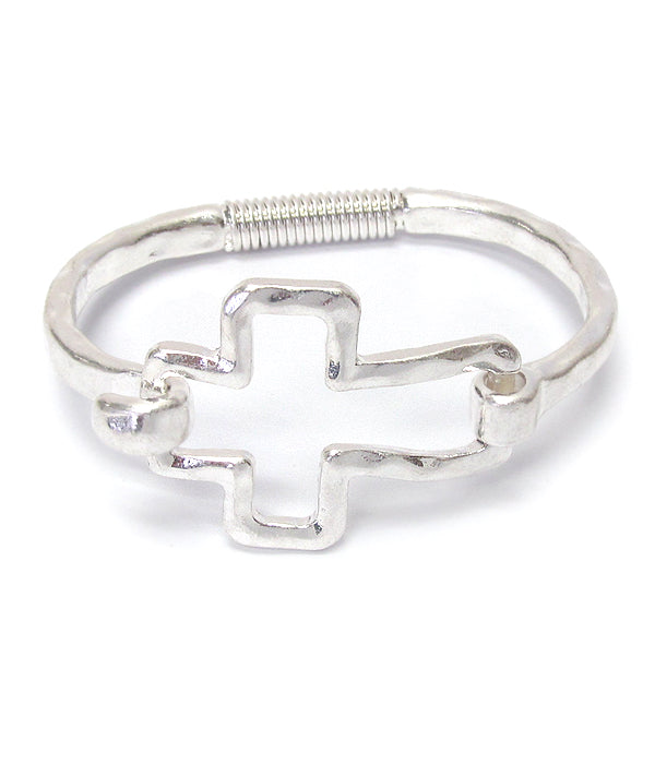 Cross Bangle Bracelet