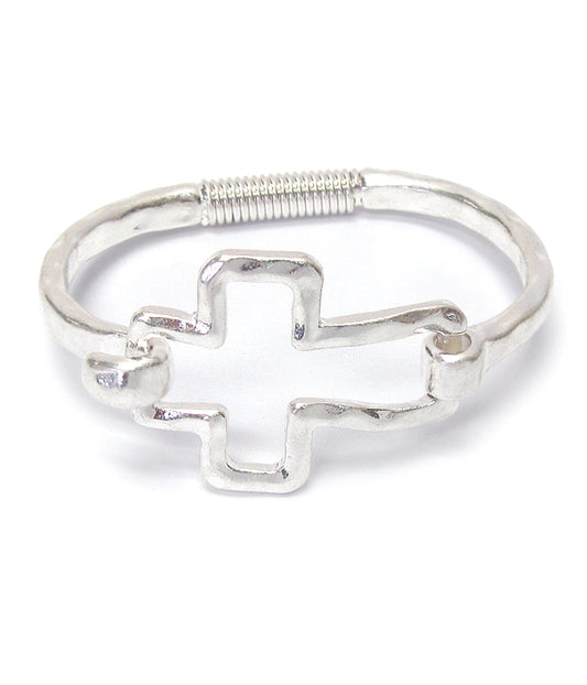 Cross Bangle Bracelet
