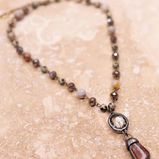 Pica Necklace In Bamboo Agate