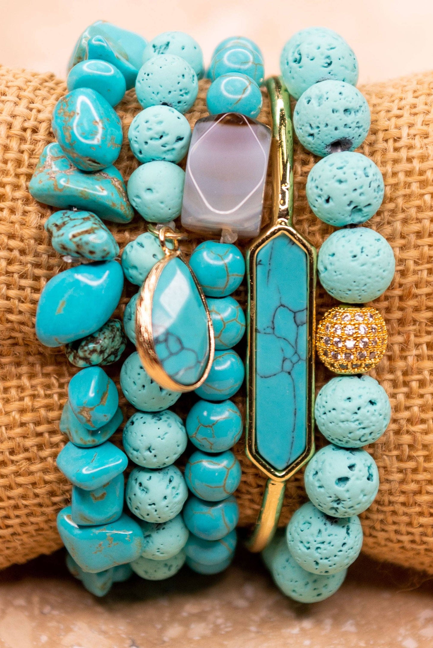 Ghana Natural Stone Bracelet Sets