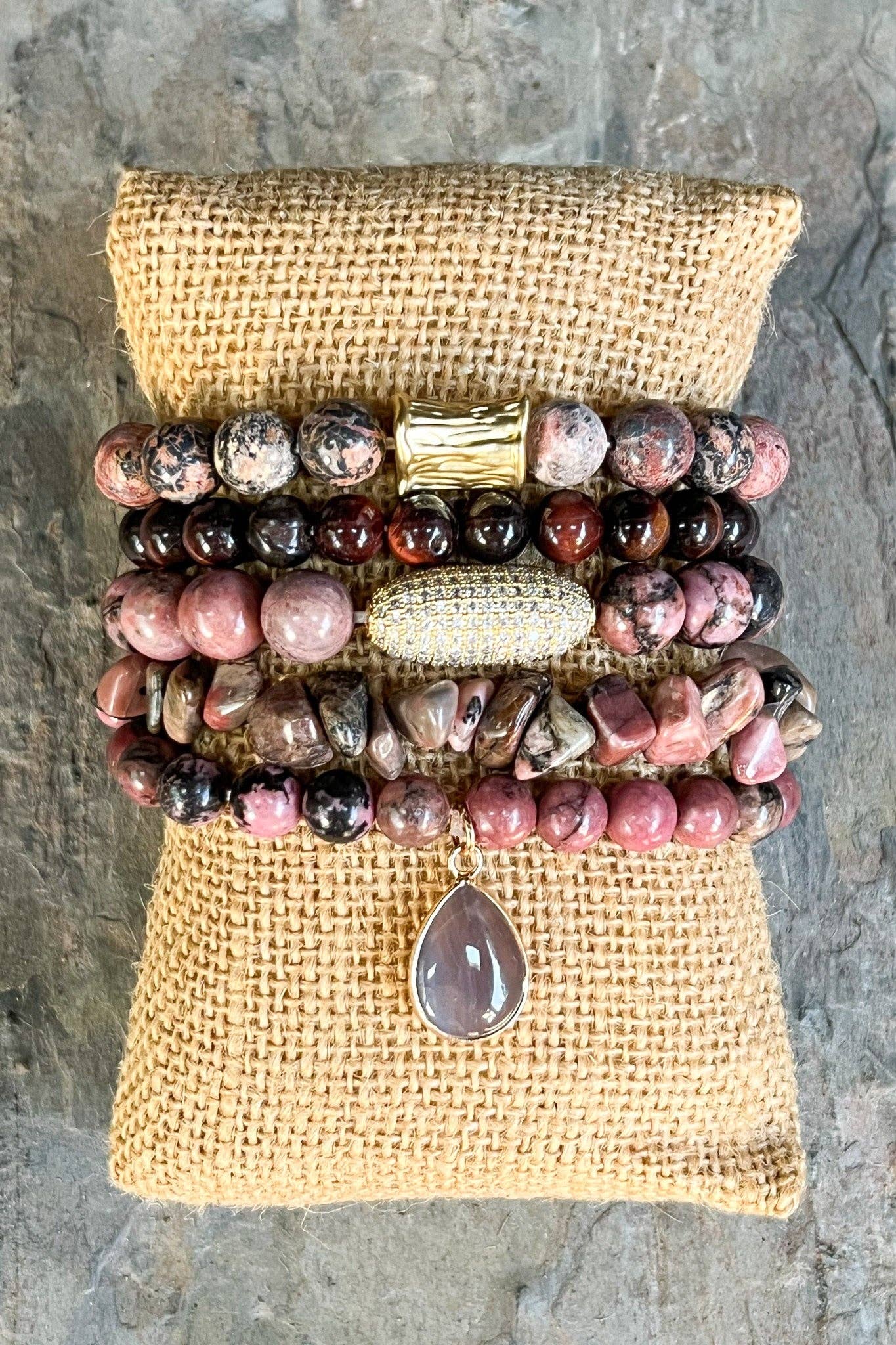 Ghana Natural Stone Bracelet Sets