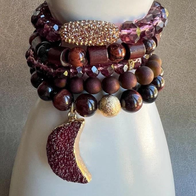 Ghana Natural Stone Bracelet Sets