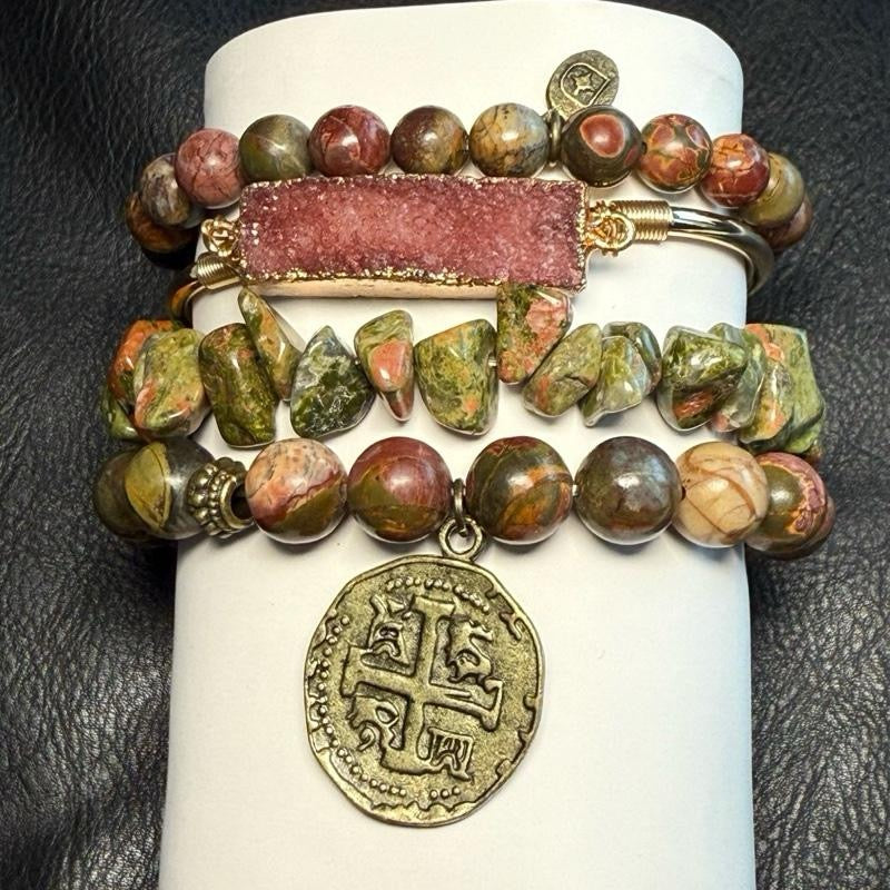 Ghana Natural Stone Bracelet Sets