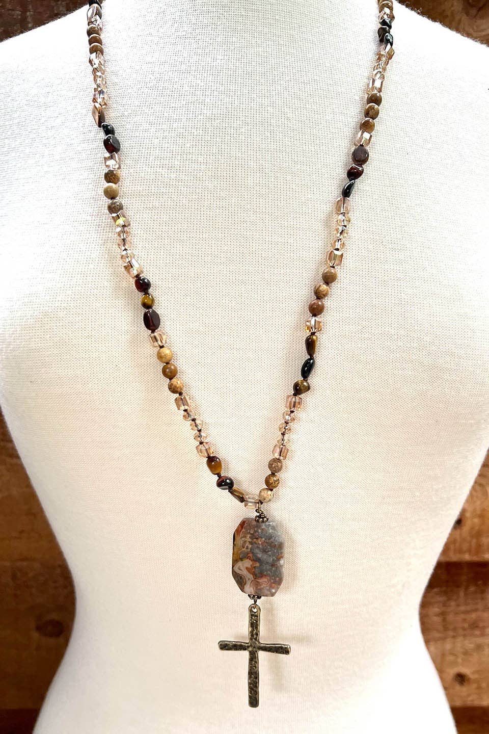 Stephanie Necklace Jasper or Amazonite