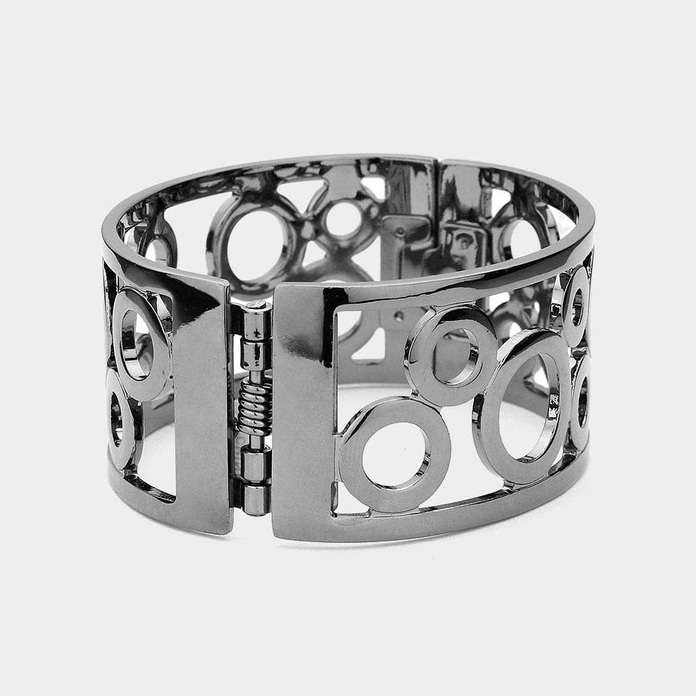 Hinged Metal Bangle Bracelet