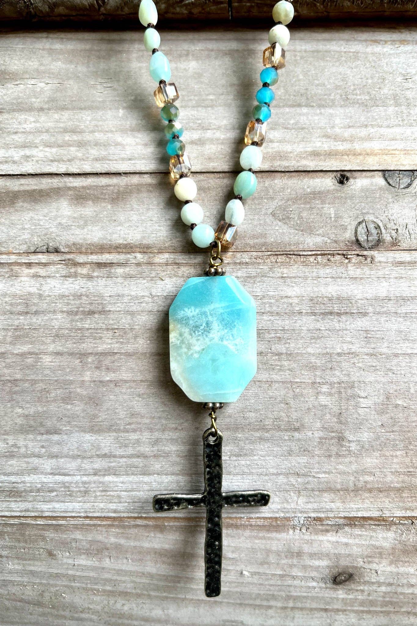 Stephanie Necklace Jasper or Amazonite