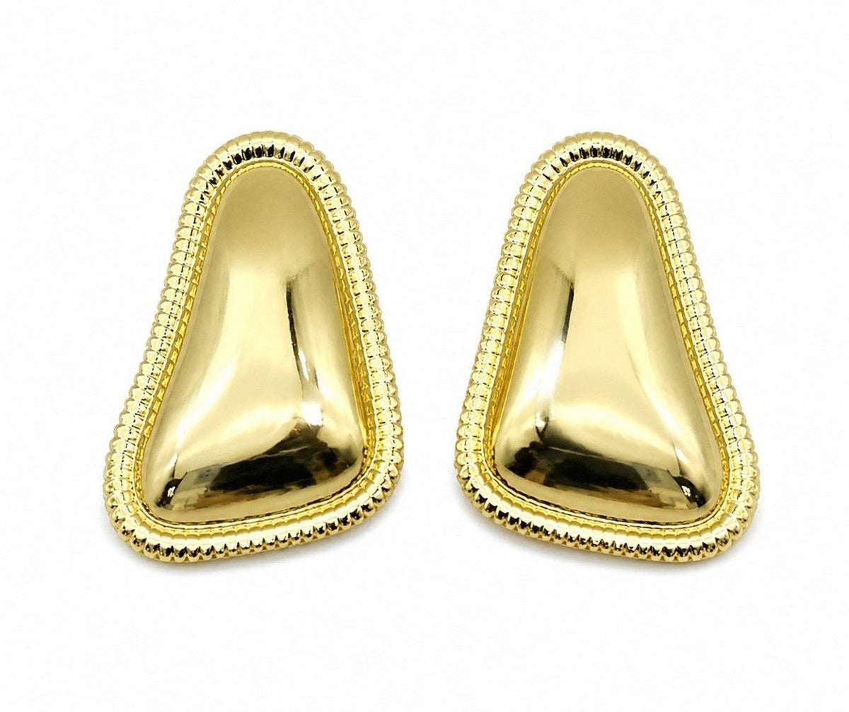 LSSG397 Elegant Triangle Statement Stud Earrings