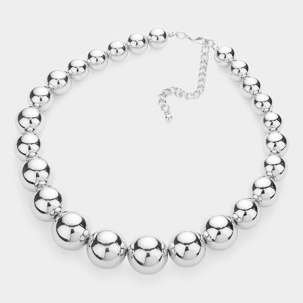 Metal Ball Collar Necklace
: Silver