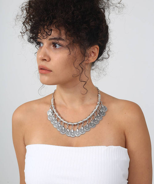 Vintage Tassel Necklace - Antique Silver Boho Charm: Silver / Brass ► Hypoallergenic ► Lead, Nickel, Cadmium free