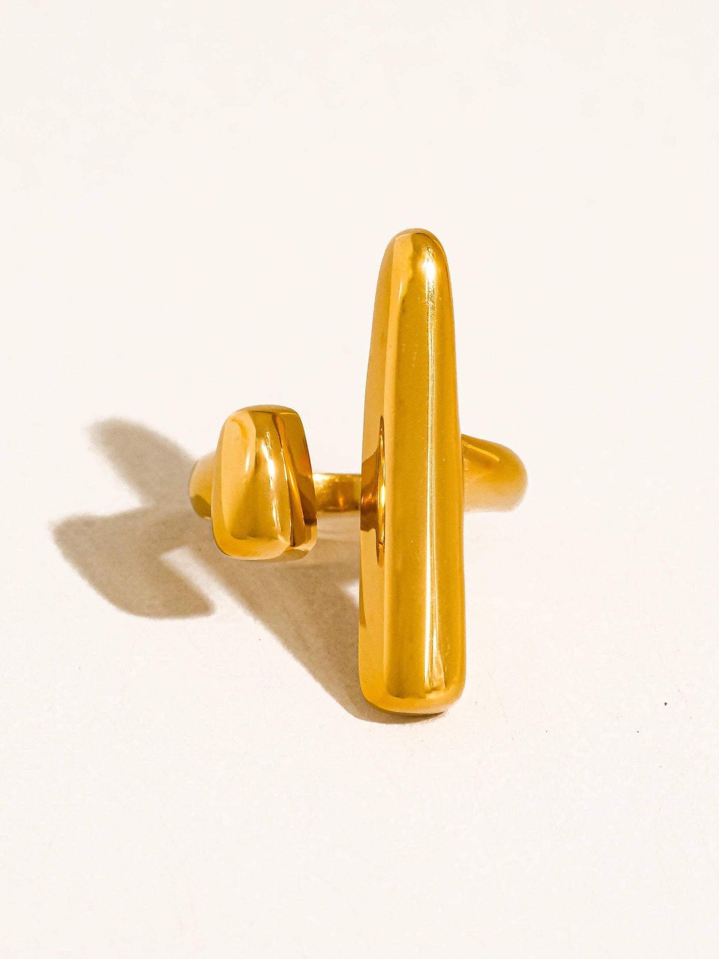 18K Gold Non-Tarnish Statement Rings: Saffelle-Bar