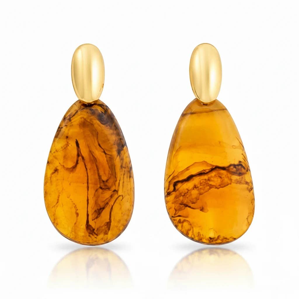 LSSGE437 Elegant Teardrop Shaped Drop Earrings